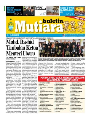 cover image of Buletin Mutiara 1-15 May 2013